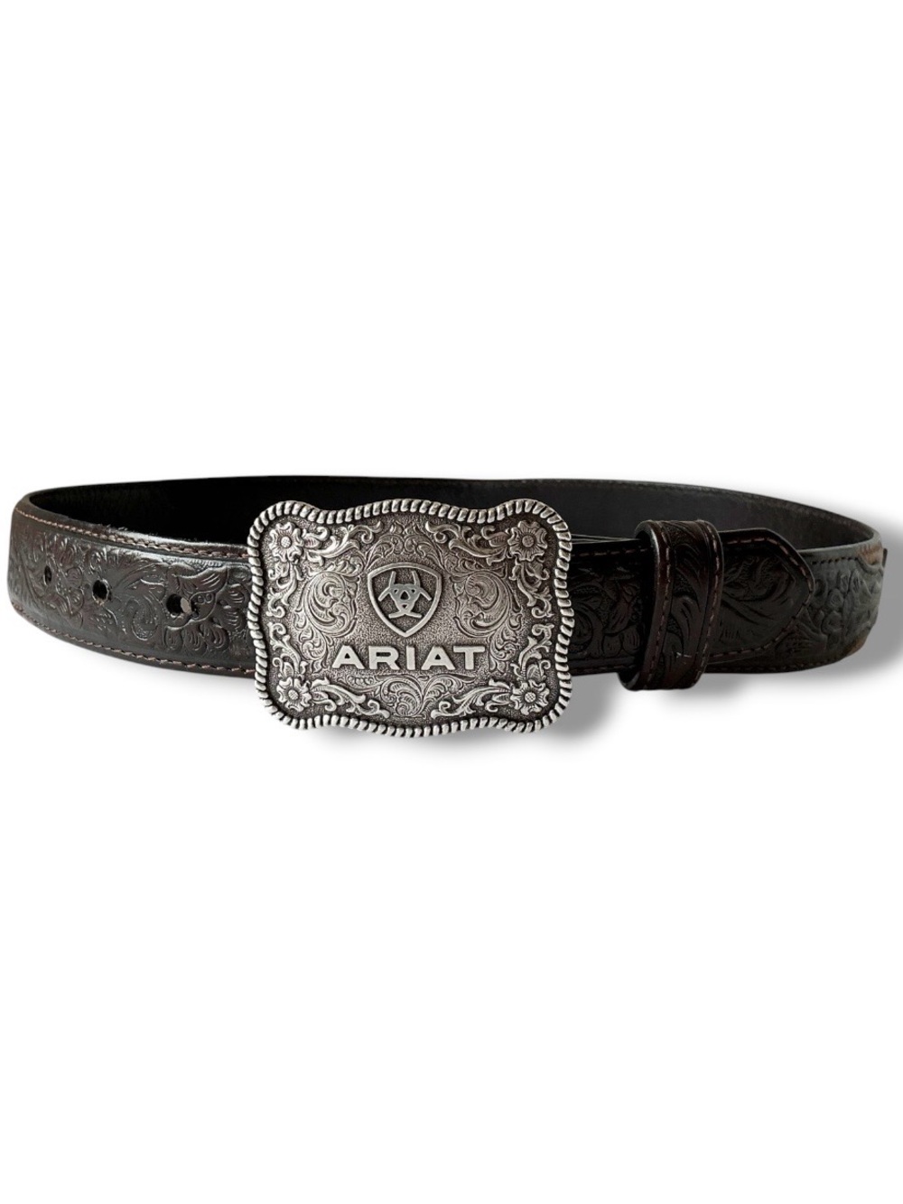 Ariat Big Boys Distressed Hand Tooled Leather Belt Size 26